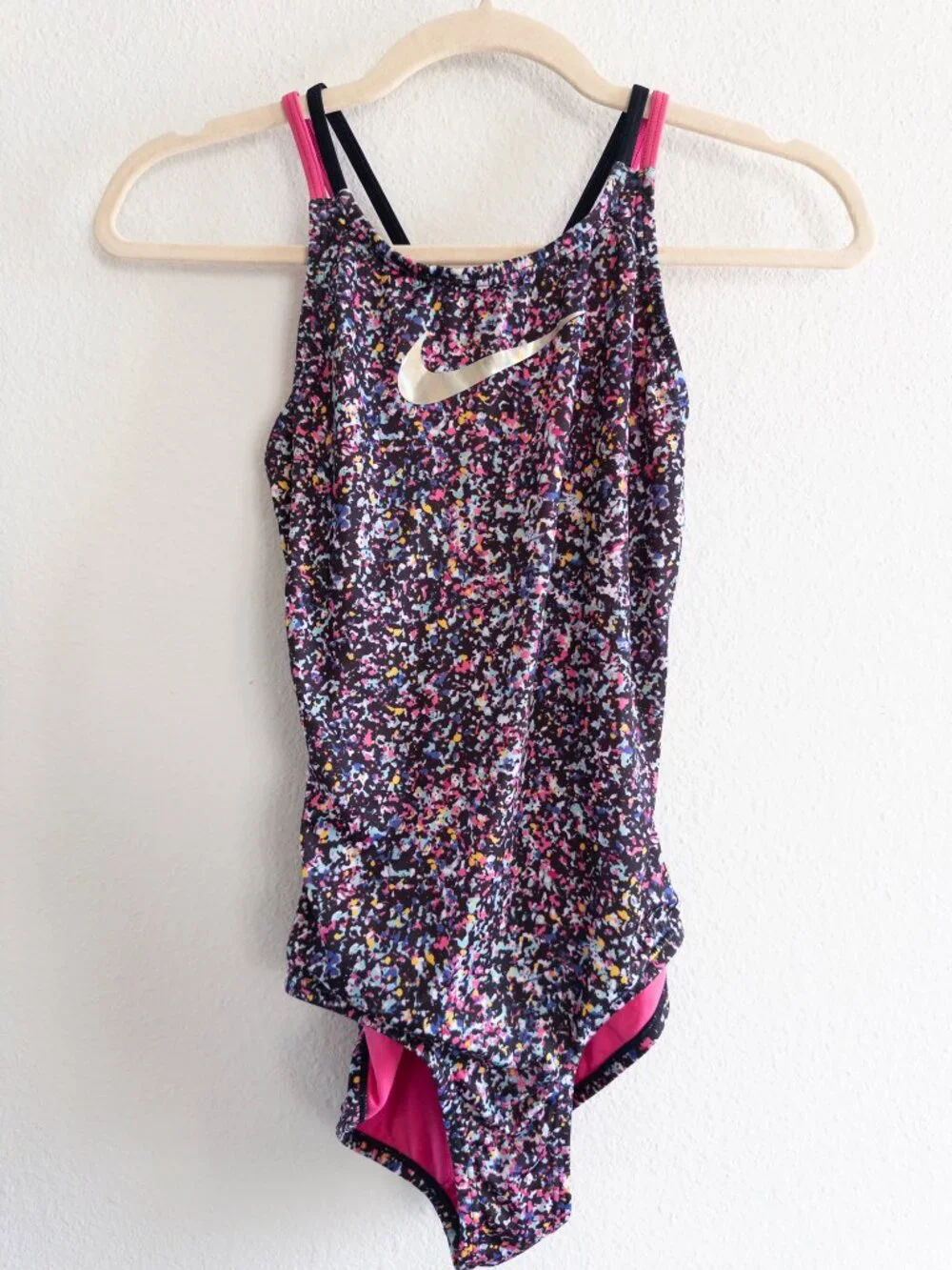 Kids Nike Girls' Pixel Party Spiderback One Piece size Large 12-13 yrs